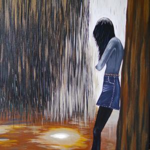 Rain - Acrylic on Canvas - 18" x 24"